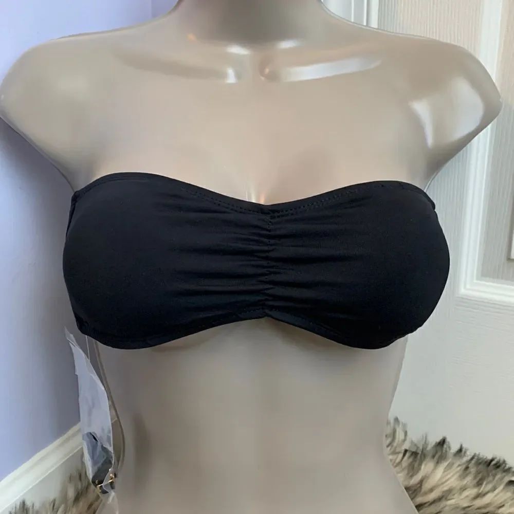 Loft Beach Swimsuit Top Bra Swimwear Black S